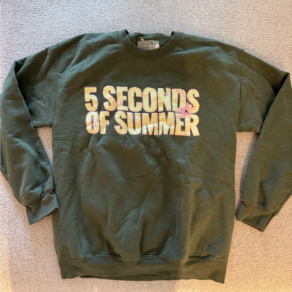 5 Seconds Of Summer Olive Crewneck Sweater